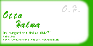 otto halma business card
